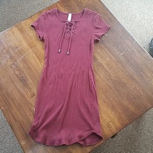 Burgundy dress
